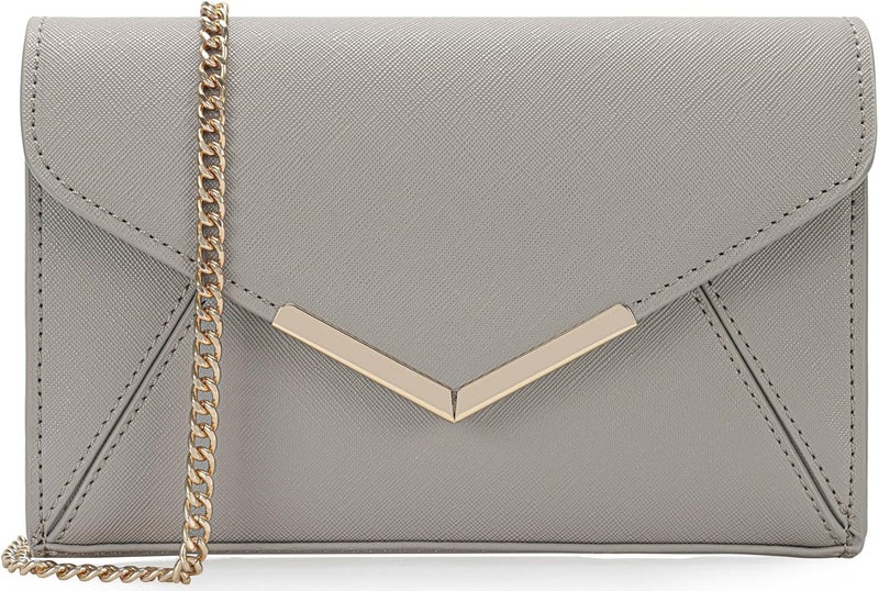 DEXMAY DM DEXMAY Women Envelope Clutch Faux Saffiano Leather Evening Handbag Foldover Clutch Bag Formal Dressy Purse - Image 2